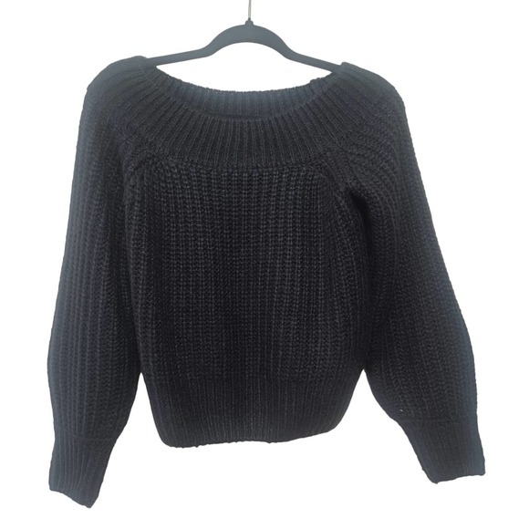FOREVER 21 Scoop Neck Knit Sweater Black Size XS - Picture 1 of 2